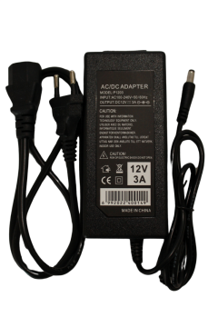 12 Volt 3 Amper Plastik Kasa Masa Tipi Adaptör 12V 3A Laptop Tipi Adaptör IP20 İç Mekan