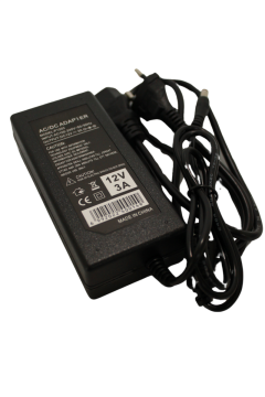 12 Volt 3 Amper Plastik Kasa Masa Tipi Adaptör 12V 3A Laptop Tipi Adaptör IP20 İç Mekan