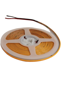 12 Volt 3MM 400 Ledli İnce Esnek Cob Şerit Led Amber (Sarı) IP20 5 Metre