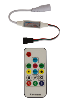 SP104E WS2811-WS2812 ARGB Pixel Led Kontrol Devresi 5-24V 14 Tuşlu RF Kumanda