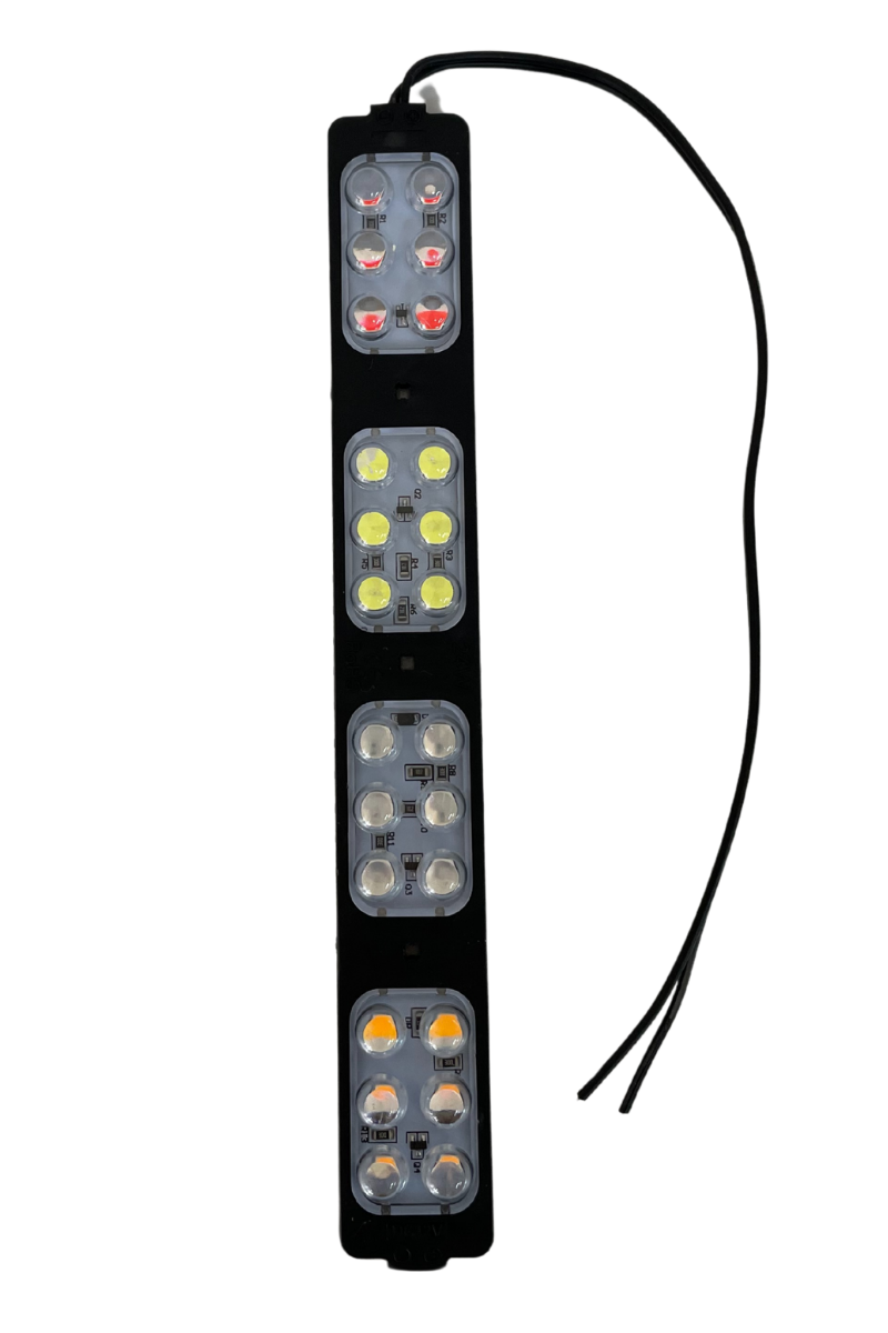 12 Volt 24 Ledli 24 Watt 4 Renkli Kırmızı-Mavi-Amber-Beyaz Animasyonlu Çakar Modül Led (5 Adet)