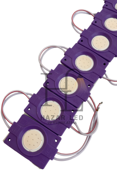 12 Volt 2.4 Watt Tekli Su Geçirmez Modül Led Mor (10 Adet)