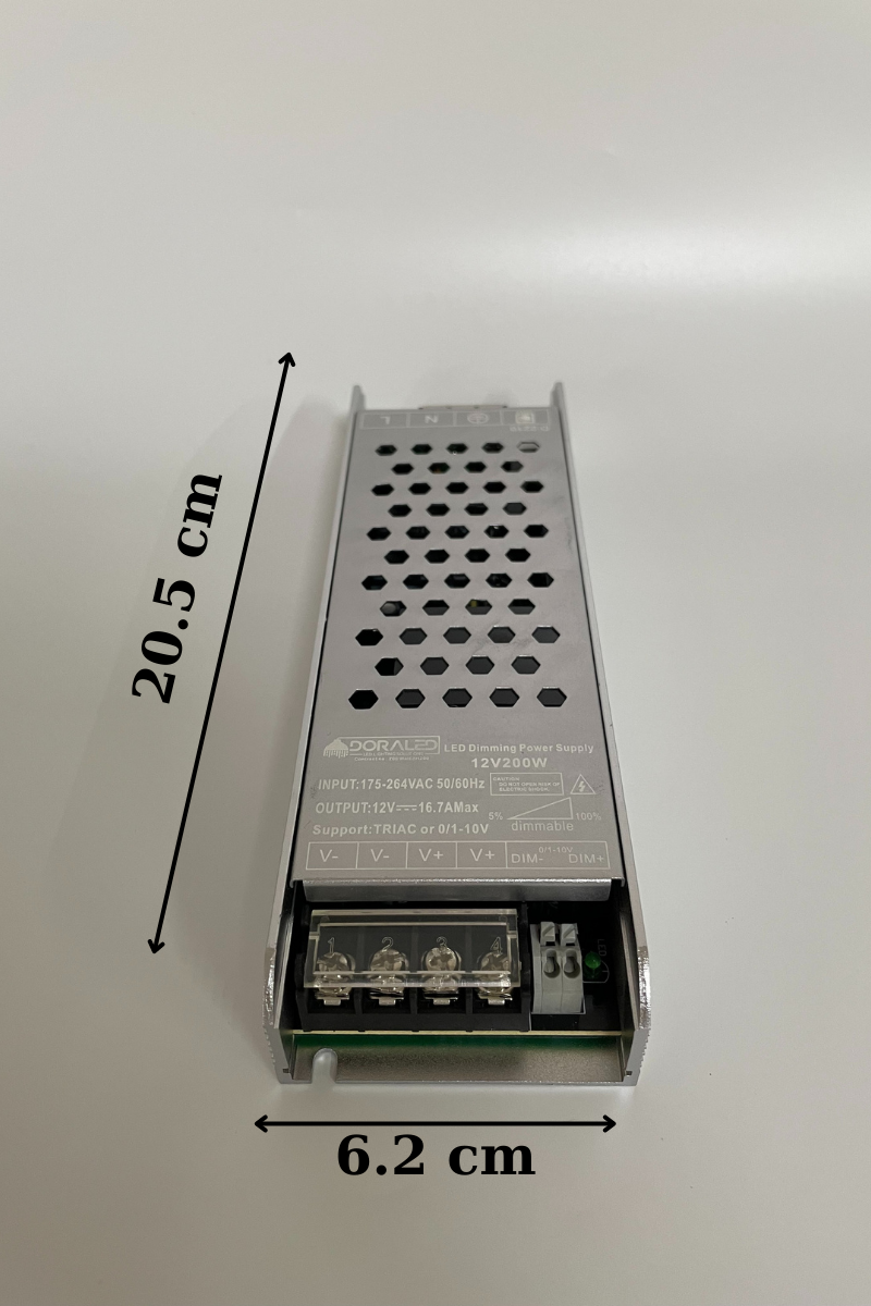 12 Volt Dim Edilebilir Adaptör Şerit Led 16.7 Amper 200 Watt