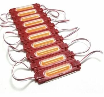 Cob Led Modül Lensli 2 Watt 12 Volt Kırmızı (10 Adet)
