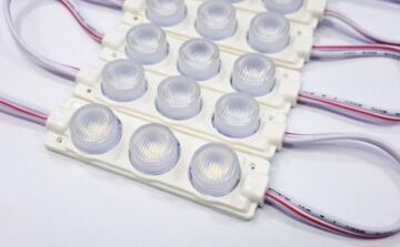 12 Volt 3’lü Lensli 3 Watt 3030 Reklamcı Modül Gün Işığı (10 Adet)