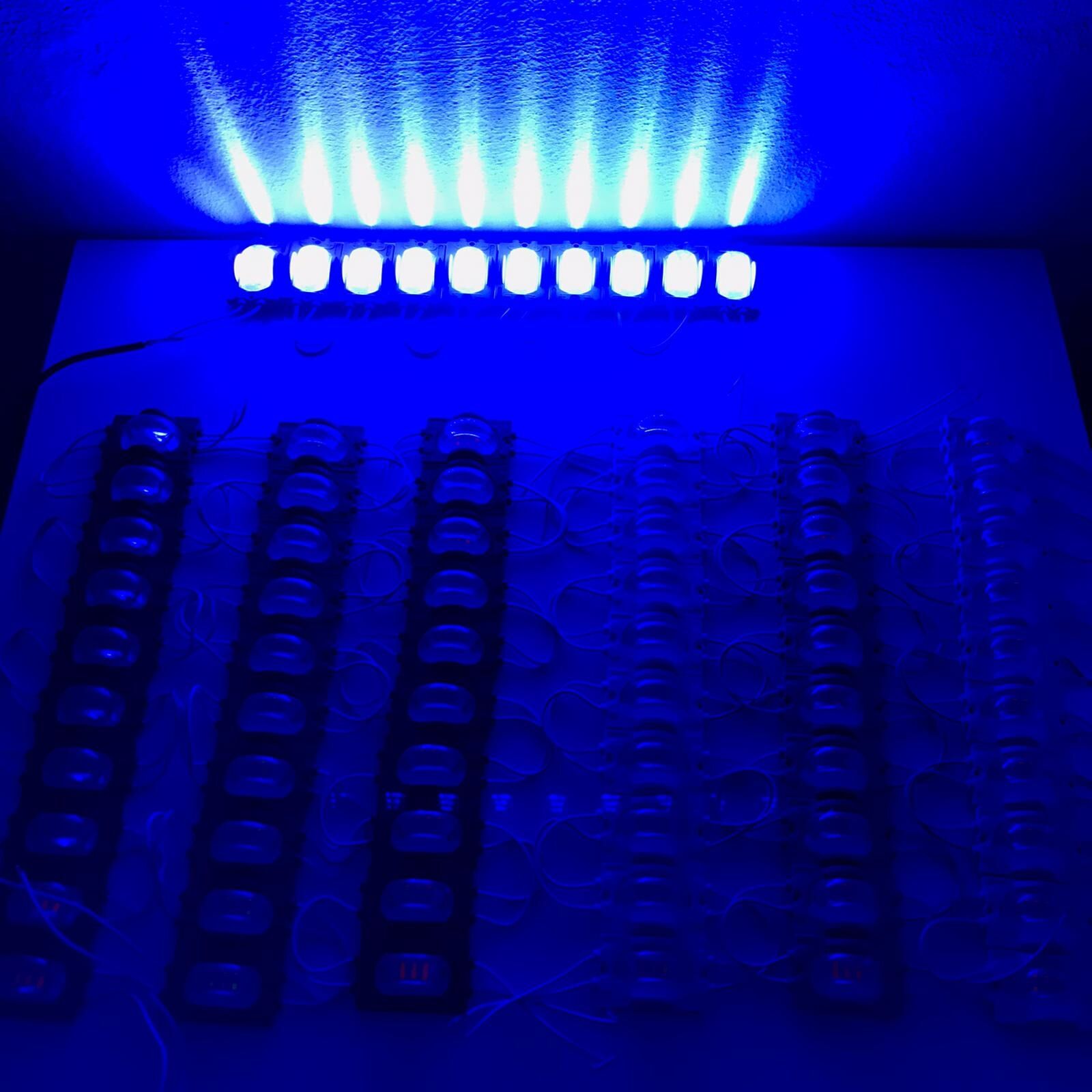 12 Volt Dar Açılı Modül Led Mavi (5 Adet)