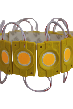12 Volt 2.4 Watt Tekli Su Geçirmez Modül Led Sarı (Amber) (10 Adet)