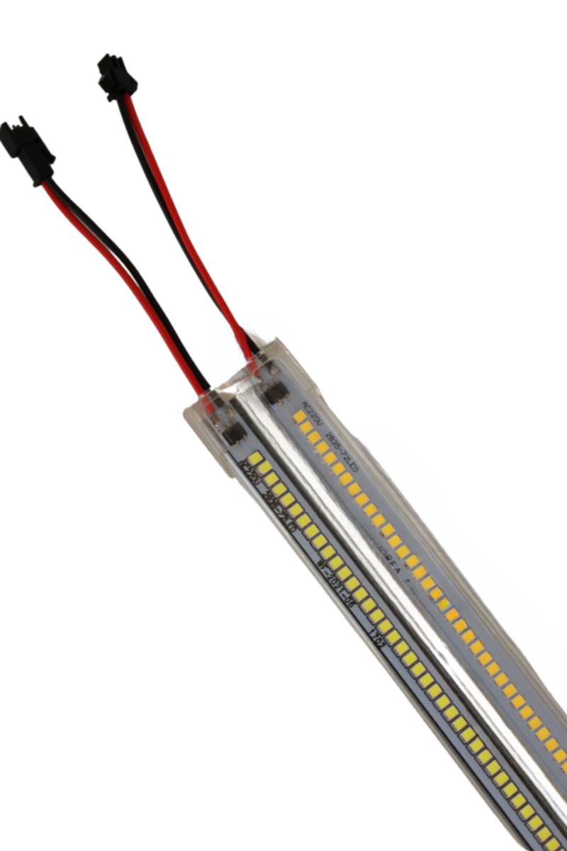 220 Volt 2835 Çubuk Led 30 CM Kasalı Dim Edilebilir Bar Led Beyaz 6000-6500K-Şeffaf Cam