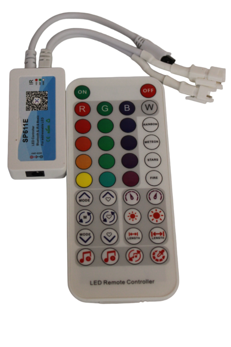 SP611E Adreslenebilir ARGB Pixel Led Kontrolcü Bluetooth Müzik Denetleyicisi WS2811-WS2812