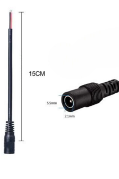 5.5mm X 2.1mm 15cm Dişi Adaptör Uzatma Kablosu 22AWG 36V 3A Besleme Adaptör Kablosu Soket Dişi