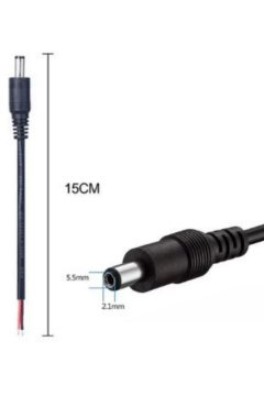 5.5mm X 2.1mm 15cm Erkek Adaptör Uzatma Kablosu 22AWG 36V 3A Besleme Adaptör Kablosu Soket Erkek