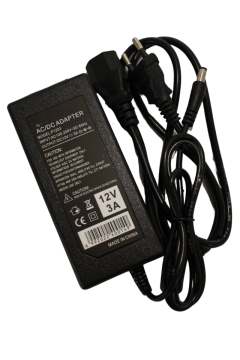 12 Volt 3 Amper Plastik Kasa Masa Tipi Adaptör 12V 3A Laptop Tipi Adaptör IP20 İç Mekan