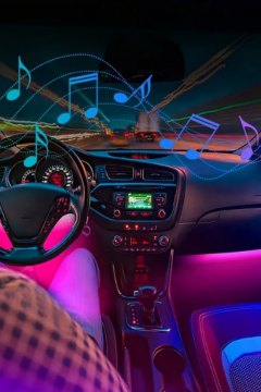 12 Ledli Ayak Altı Led Lamba Kumandalı Araç İçi Aydınlatma Sese Ve Müziğe Duyarlı Led Işık RGB
