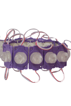 12 Volt 1.5 Watt Tek Mercekli Modül Led Mor (10 Adet)