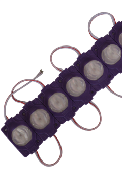 12 Volt 1.5 Watt Tek Mercekli Modül Led Mor (10 Adet)