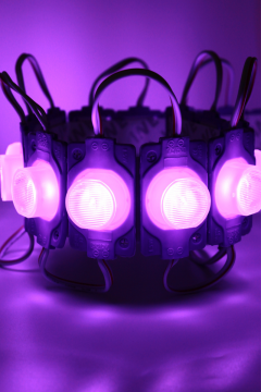 12 Volt 1.5 Watt Tek Mercekli Modül Led Mor (10 Adet)