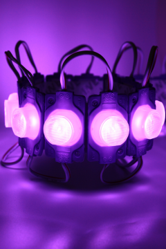 12 Volt 1.5 Watt Tek Mercekli Modül Led Mor (10 Adet)