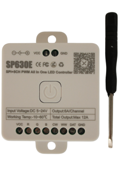 SP630E Bluetooth Müzik Pixel Şerit Led Denetleyici 5 Kanal RGBW+WW Led Kontrol Cihazı 5-24V