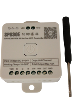SP630E Bluetooth Müzik Pixel Şerit Led Denetleyici 5 Kanal RGBW+WW Led Kontrol Cihazı 5-24V
