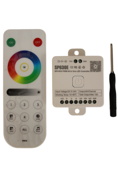 SP630E Bluetooth Müzik Pixel Şerit Led Denetleyici 5 Kanal RGBW+WW Led Kontrol Cihazı+Kumandası 5-24V