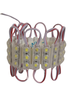 12 Volt 0,48 Watt 3'lü Mercekli Mini Modül Led Beyaz 6500K Dış Mekan IP67 (10 Adet)