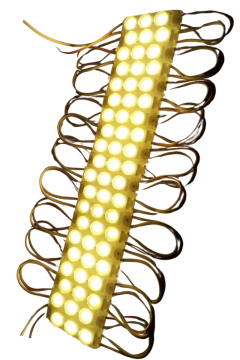 12 Volt 0,48 Watt 3'lü Mercekli Mini Modül Led Gün Işığı 3000K Dış Mekan IP67 (10 Adet)