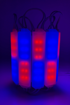 12 Volt 12 Ledli 3 Watt Kırmızı-Mavi Animasyonlu Çakar Modül Led (5 Adet)