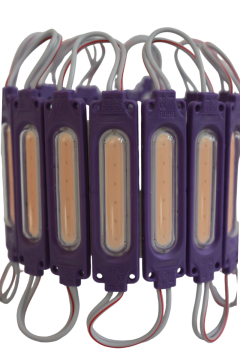 Cob Led Modül Lensli 2 Watt 12 Volt Mor (10 Adet)