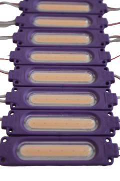 Cob Led Modül Lensli 2 Watt 12 Volt Mor (10 Adet)