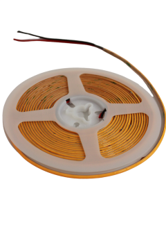 12 Volt 3MM 400 Ledli İnce Esnek Cob Şerit Led Amber (Sarı) IP20 5 Metre