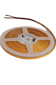 12 Volt 3MM 400 Ledli İnce Esnek Cob Şerit Led Amber (Sarı) IP20 5 Metre