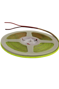 12 Volt 3MM 400 Ledli İnce Esnek Cob Şerit Led Yeşil IP20 5 Metre