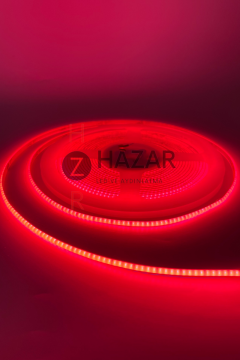 12 Volt 3MM 400 Ledli İnce Esnek Cob Şerit Led Kırmızı IP20 5 Metre
