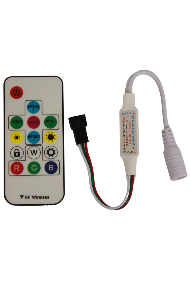 SP104E WS2811-WS2812 ARGB Pixel Led Kontrol Devresi 5-24V 14 Tuşlu RF Kumanda
