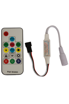 SP104E WS2811-WS2812 ARGB Pixel Led Kontrol Devresi 5-24V 14 Tuşlu RF Kumanda