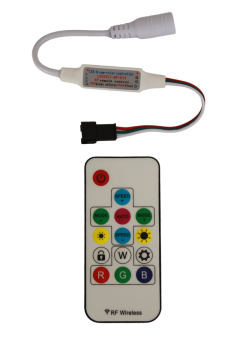 SP104E WS2811-WS2812 ARGB Pixel Led Kontrol Devresi 5-24V 14 Tuşlu RF Kumanda
