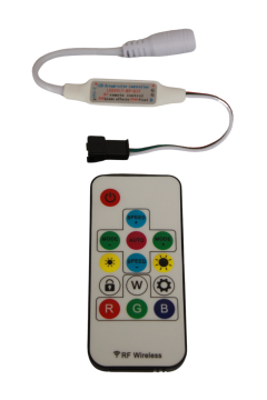 SP104E WS2811-WS2812 ARGB Pixel Led Kontrol Devresi 5-24V 14 Tuşlu RF Kumanda
