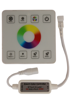 12-24V Duvar Tipi RGB Kablosuz Dokunmatik 86 Panel Pixel Şerit Led Kontrol Cihazı WS2811-WS2812B