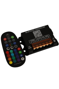 5-24 Volt 40 Amper RGBW 4 Kanallı Led Bluetooth Müzik Denetleyicisi RF Kumandalı