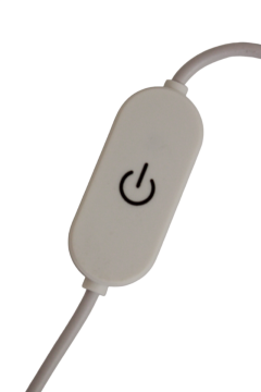 100 cm 2 Amper Touch Dokunmatik Açık Uçlu Dimmer On/Off Switch'li Beyaz USB Erkek Kablo