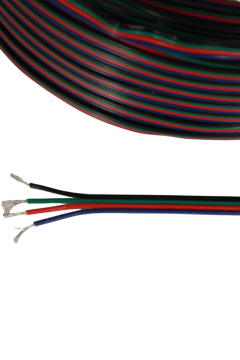 4 Pin JST Elektrik Kablosu 4'lü RGB Şerit Led Kablo 3X0,22MM Kalaylı %100 Bakır Kordon Kablo 100M