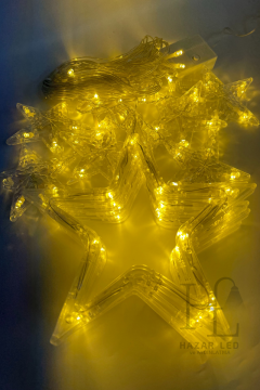 4M Yıldız Perde Led Işık Gün Işığı 8 Fonksiyonlu Eklenebilir Dekoratif Led Işık Yılbaşı Süsü