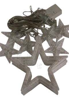 4M Yıldız Perde Led Işık Gün Işığı 8 Fonksiyonlu Eklenebilir Dekoratif Led Işık Yılbaşı Süsü