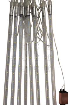 8 Tüp Beyaz Meteor Led Işık Yağmur Işıkları Eklenebilir IP65 Dış Mekan Dekoratif Yılbaşı Süsü