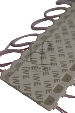 12 Volt 3’lü Lensli 3 Watt 3030 Reklamcı Modül Led Natural Beyaz 4000K (10 Adet)