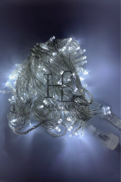 10 Metre Beyaz İçinde Beyaz Flaşlı İp Led Eklenebilir IP20 İç Mekan Dekoratif Led Işık Yılbaşı Süsü