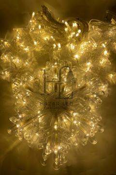 3M Kar Tanesi Yıldız Perde Led Işık Gün Işığı 8 Fonksiyonlu Eklenebilir Dekoratif Led Işık Yılbaşı Süsü