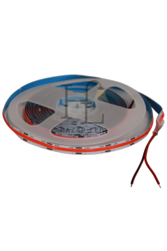 12V 8MM 320 Ledli Esnek Cob Şerit Led Kırmızı IP20 5 Metre