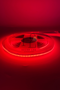 12V 8MM 320 Ledli Esnek Cob Şerit Led Kırmızı IP20 5 Metre