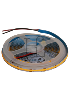 12V 8MM 320 Ledli Esnek Cob Şerit Led Sarı (Amber) IP20 5 Metre